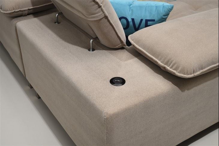 L Shape Sofa Easy Clean Fabric